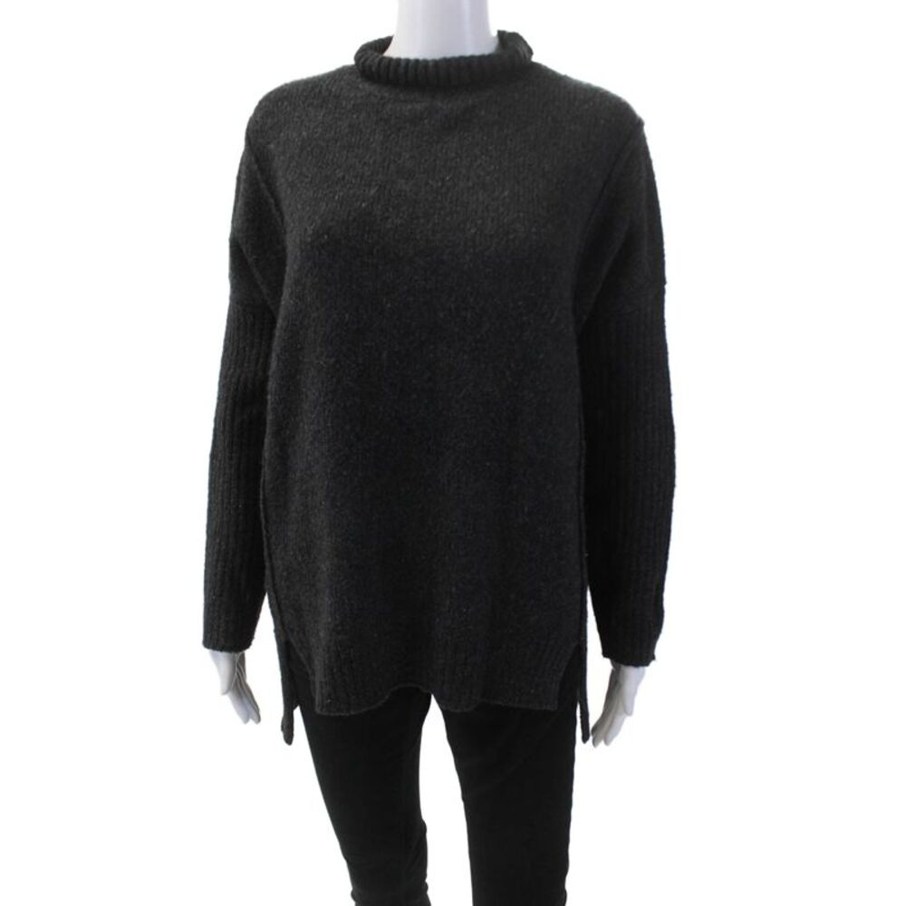 Line Women's Turtleneck Long Sleeves Pullover Sweater Black Size S